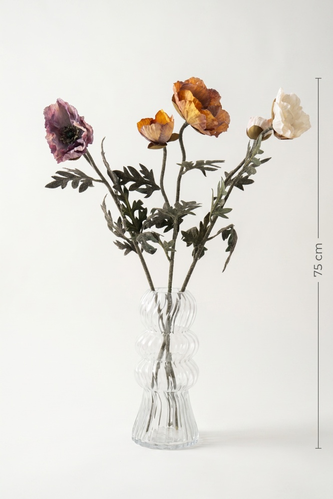 Eterna Bloom Yapay Tek Dal Gelincik Mor - 75 cm - 2