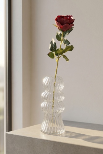 Eterna Bloom Yapay Tek Dal Gül Kırmızı - 65 cm - Acar