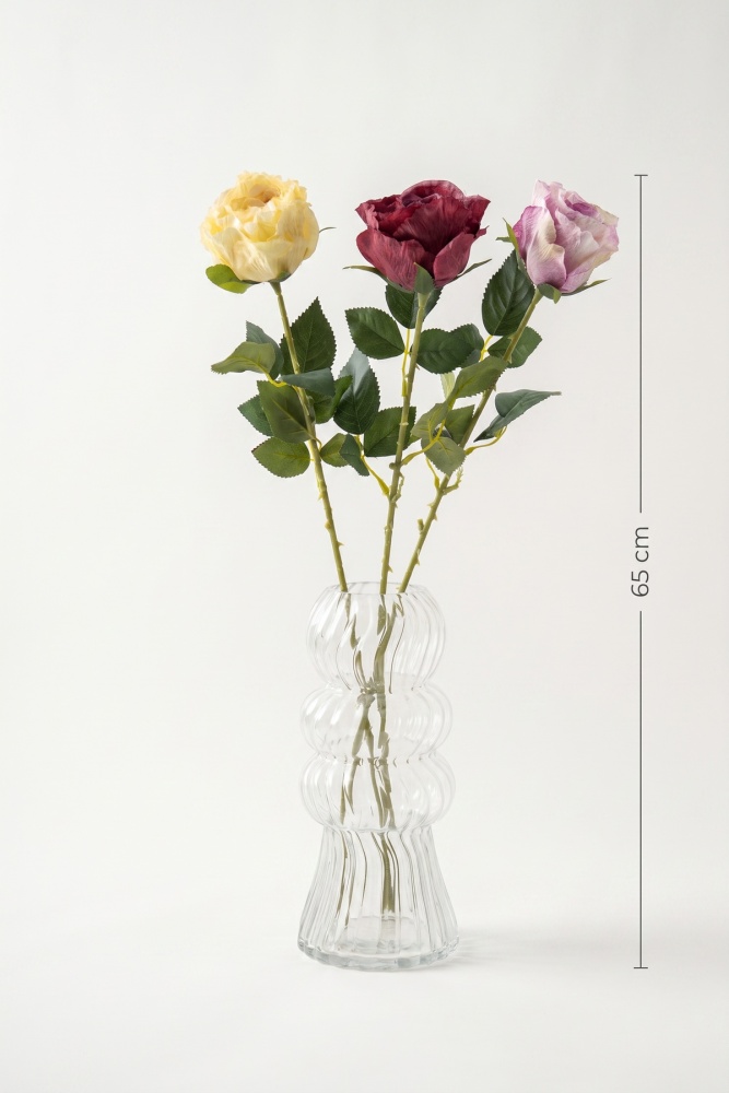 Eterna Bloom Yapay Tek Dal Gül Kırmızı - 65 cm - 2
