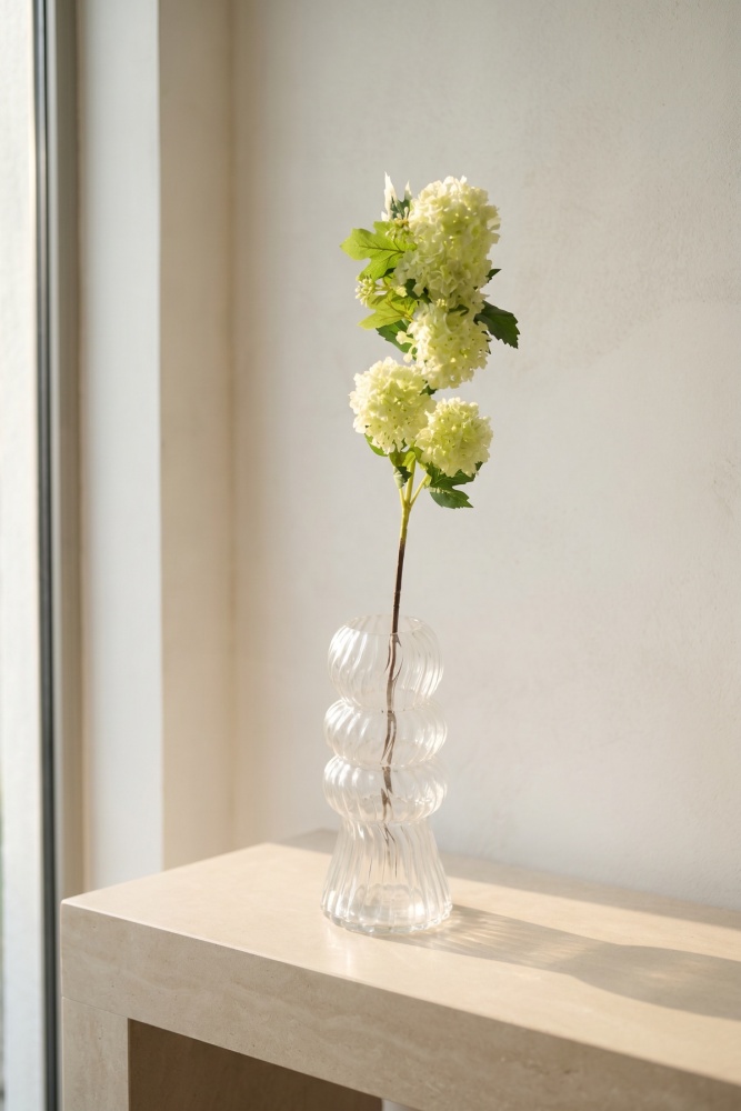 Eterna Bloom Yapay Tek Dal Kartopu Çiçeği Açık Yeşil - 77 cm - 1