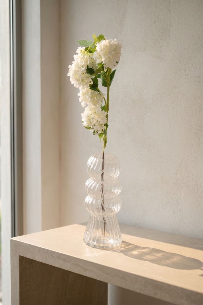 Eterna Bloom Yapay Tek Dal Kartopu Çiçeği Beyaz - 77 cm - 1