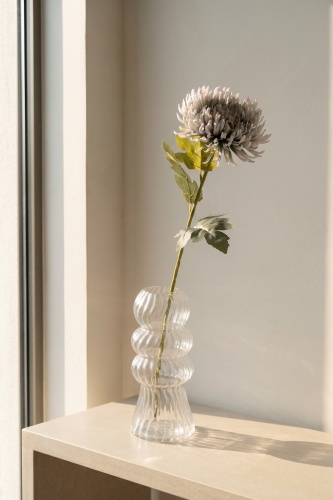 Eterna Bloom Yapay Tek Dal Krizantem Gri - 70 cm 