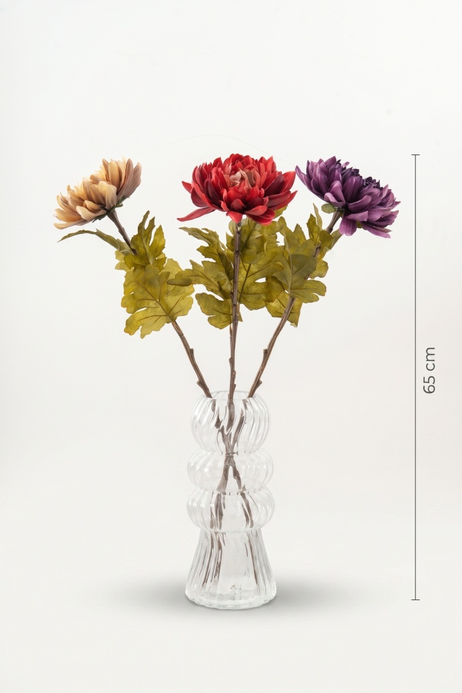 Eterna Bloom Yapay Tek Dal Krizantem Krem - 65 cm - 2