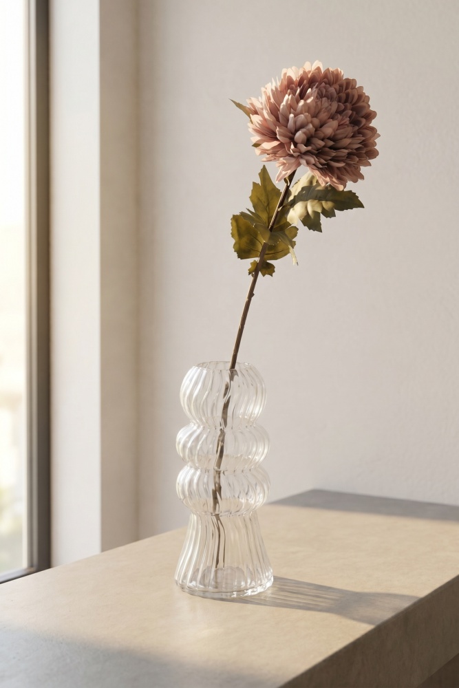 Eterna Bloom Yapay Tek Dal Krizantem Somon - 75 cm - 1