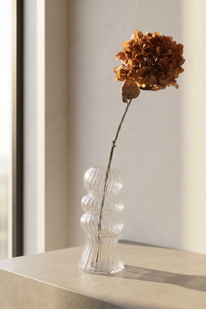 Eterna Bloom Yapay Tek Dal Ortanca Kahverengi - 74 cm - 1