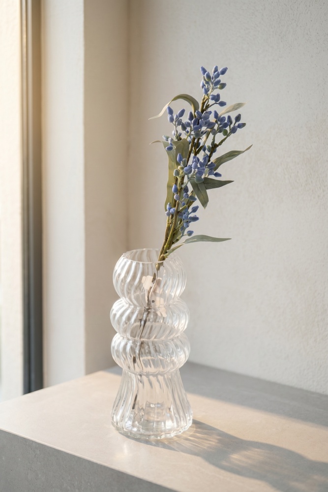 Eterna Bloom Yapay Tek Dal Tomurcuklu Okaliptüs Mavi - 53 cm - 1