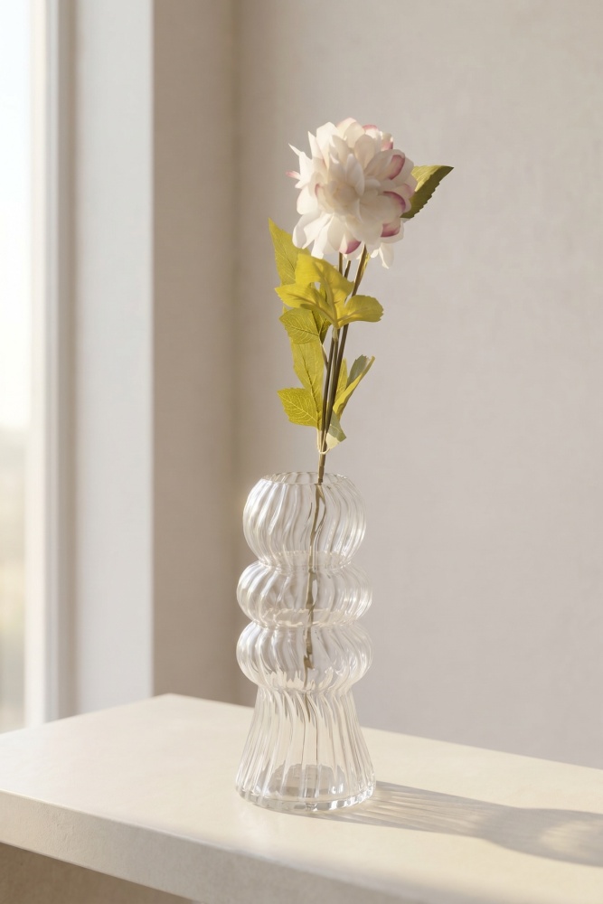 Eterna Bloom Yapay Tek Dal Yıldız Çiçeği Beyaz - 65 cm - 1