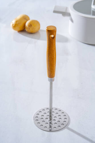 Evero Ahşap Saplı Çelik Patates Ezici - 25 cm - Acar