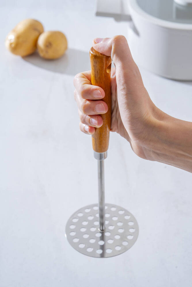 Evero Ahşap Saplı Çelik Patates Ezici - 25 cm - 4