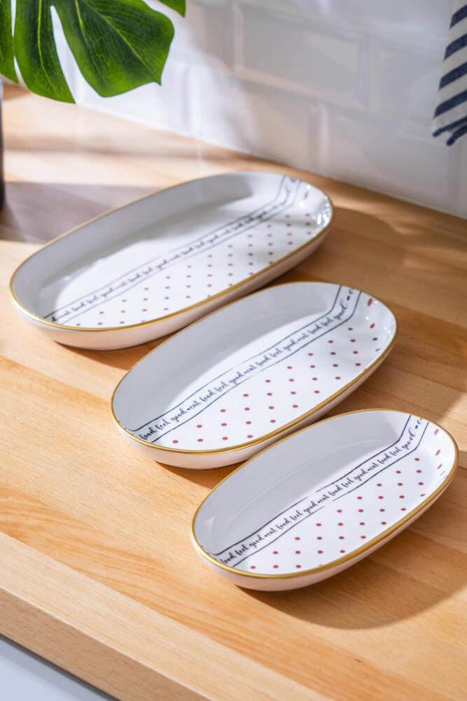 Feel Good 3 lü Kayık Tabak Seti - 1