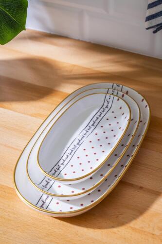 Feel Good 3 lü Kayık Tabak Seti - 3