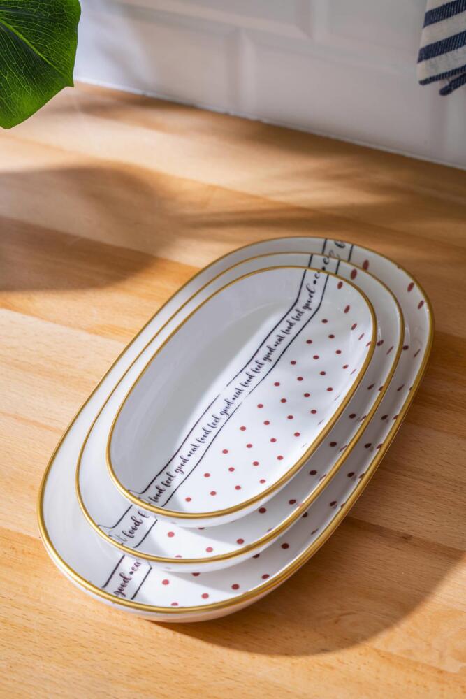 Feel Good 3 lü Kayık Tabak Seti - 3