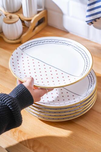 Feel Good 6 lı Servis Tabağı Seti - 25 cm - 12