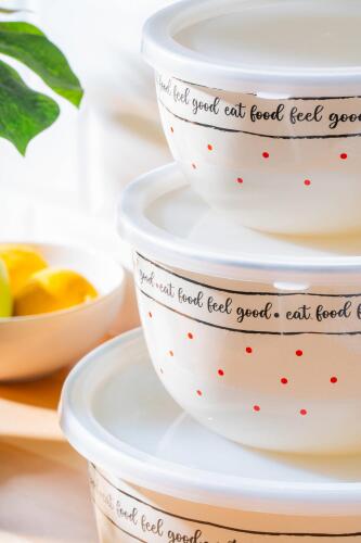 Feel Good Emaye 3 lü Saklama ve Karıştırma Kabı - 15