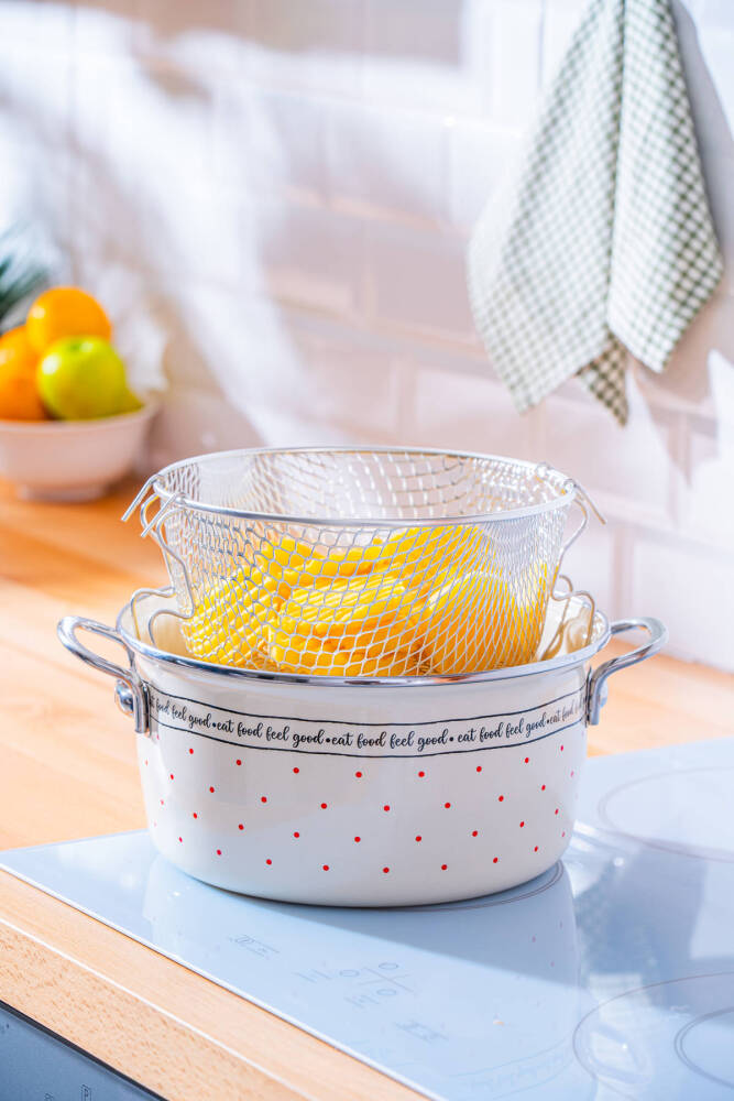 Feel Good Emaye Kızartma Tenceresi - 22 cm - 4