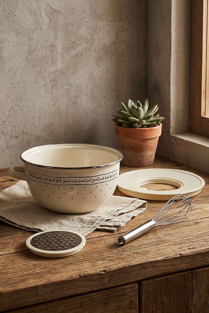 Feel Good Emaye Rendeli Karıştırma Kabı - 24 cm - 3