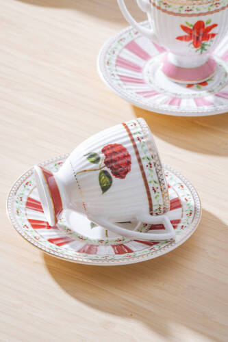 Fienne 6 Kişilik Porselen Kahve Fincan Takımı - 90 ml - 3