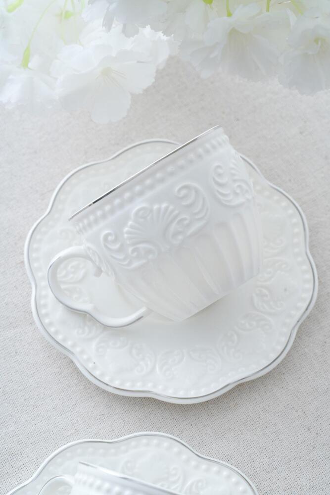 Fiona 6 Kişilik Porselen Çay Fincanı Takımı - 220 ml - 1