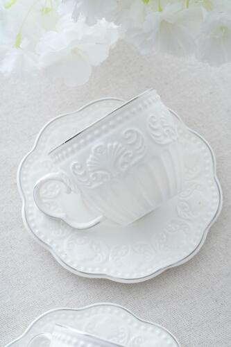 Fiona 6 Kişilik Porselen Çay Fincanı Takımı - 220 ml - Acar