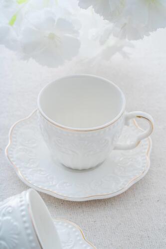 Fiona 6 Kişilik Porselen Kahve Fincanı Takımı - Acar