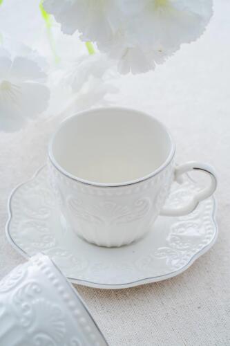 Fiona 6 Kişilik Porselen Kahve Fincanı Takımı - Acar