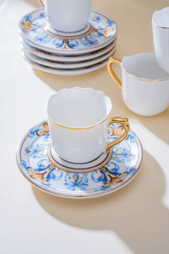 Florrie 6 Kişilik Kahve Fincan Takımı - 90 ml - 2