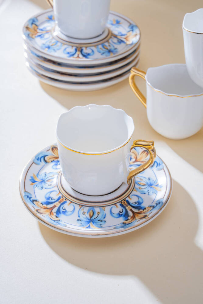 Florrie 6 Kişilik Kahve Fincan Takımı - 90 ml - 2