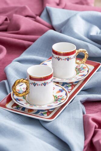 Francesca 2 Kişilik Porselen Kahve Fincanı Takımı - 90 ml - 5