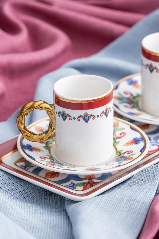 Francesca 2 Kişilik Porselen Kahve Fincanı Takımı - 90 ml - 7