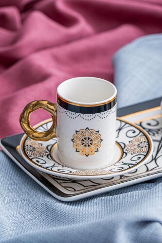 Francesca 2 Kişilik Porselen Kahve Fincanı Takımı - 90 ml - 5