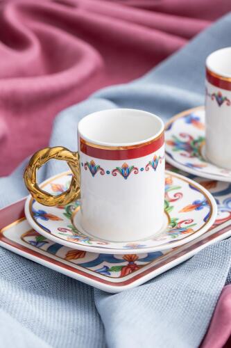 Francesca Set Of 2 Porcelain Coffee Cups - 90 Ml - 7