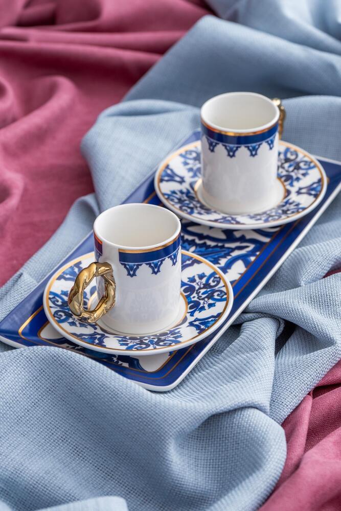 Francesca Set Of 2 Porcelain Coffee Cups - 90 Ml - 4