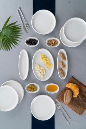 Freya 6 Kişilik 13 Parça Porselen Kahvaltı Seti - Acar