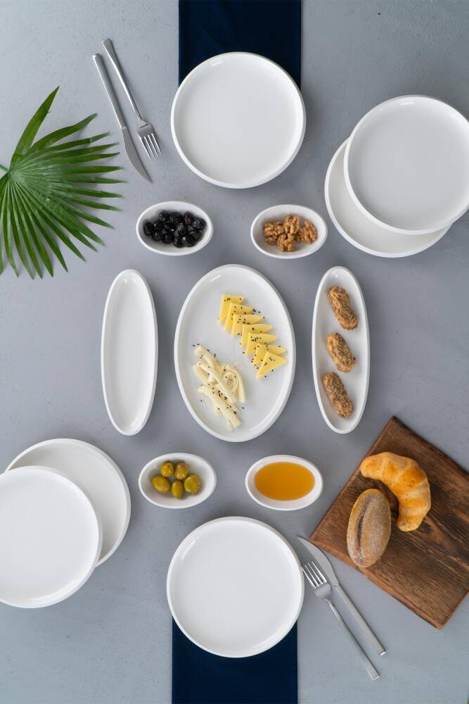 Freya 6 Kişilik 13 Parça Porselen Kahvaltı Seti - 1