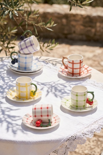Fruit Garden 6 Kişilik Kahve Fincan Takımı - 90 ml - 2