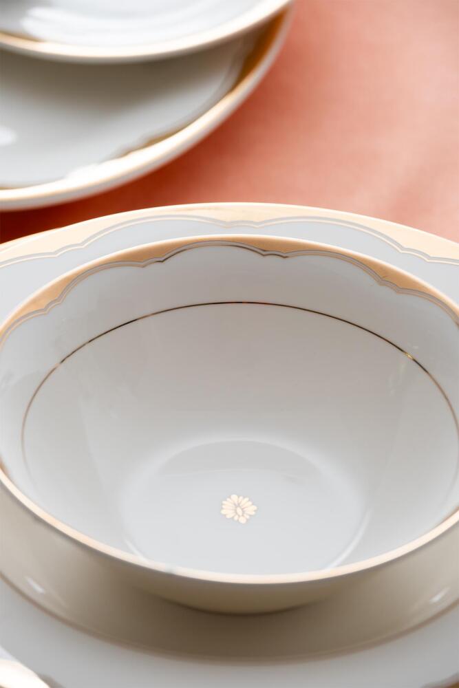 Grace 60 Piece Gold Porcelain Dinner Set For 12 People - 8