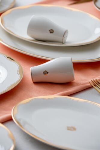 Grace 60 Piece Gold Porcelain Dinner Set For 12 People - 9