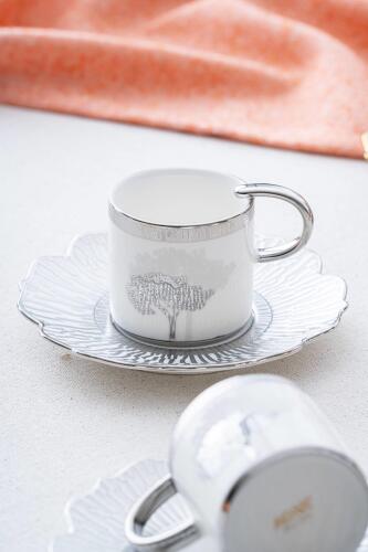 Hadeon 6 Kişilik Kahve Fincanı Takımı - Silver - Acar