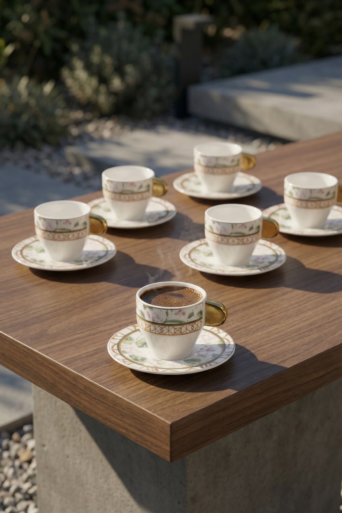 Haisley 6 Kişilik Porselen Kahve Fincanı Takımı - 90 ml