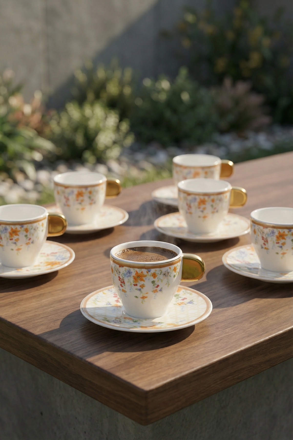Harlow 6 Kişilik Porselen Kahve Fincanı Takımı - 90 ml
