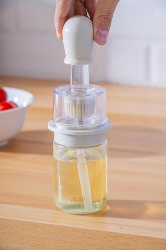 Harlow Cam Hazneli Silikon Fırçalı Yağdanlık - 180 ml - 2