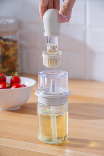 Harlow Cam Hazneli Silikon Fırçalı Yağdanlık - 180 ml - 5