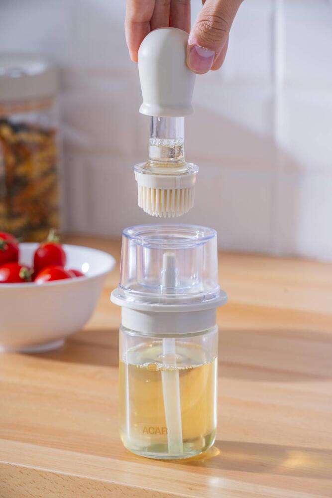 Harlow Cam Hazneli Silikon Fırçalı Yağdanlık - 180 ml - 5