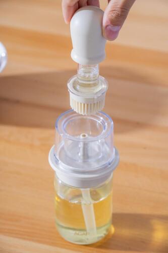 Harlow Cam Hazneli Silikon Fırçalı Yağdanlık - 180 ml - 6