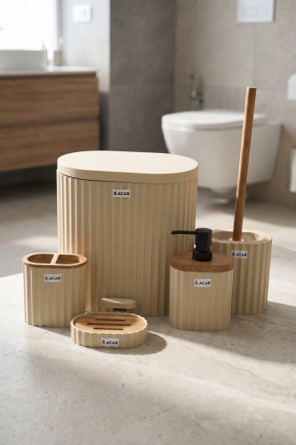 Havana Akrilik 5 Parça Banyo Seti Krem - 2