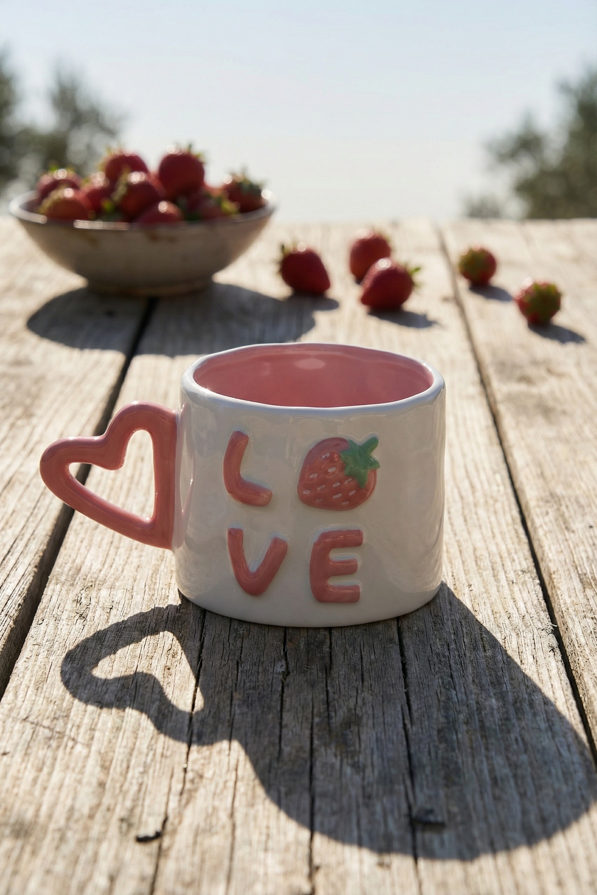 Heart Love Porselen Kupa - 360 ml