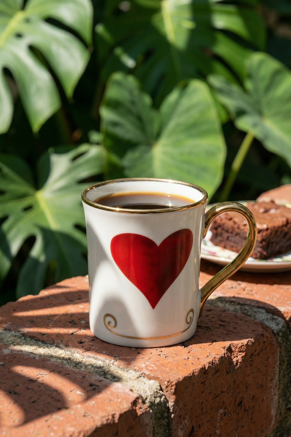 Heart Porselen Kupa Kırmızı - 250 ml