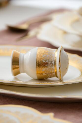 Helena 60 Piece Gold Porcelain Dinner Set For 12 People - 11