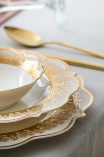 Helena 60 Parça 12 Kişilik Gold Porselen Yemek Takımı - 8