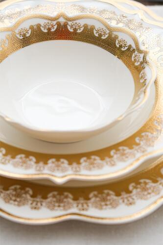 Helena 60 Parça 12 Kişilik Gold Porselen Yemek Takımı - 10